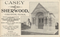 Casey & Sherwood Advertisement, Groton, Connecticut, "The Monumental News," Dec. 1895, pp. 755