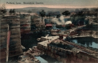 Brownstone Quarries (postcard photograph, 64861; published by Lucius B. Hazen, Middletown, Conn., Printed in Germany)