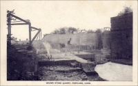 Brownstone Quarry, Portland, Conn. (postcard photograph; early 1900s)