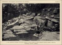 A view showing outcrop of black marble at the quarry of the American Black Marble Company, Whitfield County, Georgia (circa 1912)