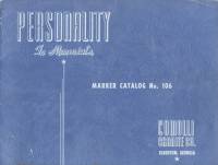 Front page of "Personality in Memorials, Marker Catalog No. 106," Comolli Granite Co., Elberton, Georgia