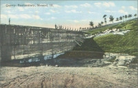 Quarry, Penitentiary, Menard, Ill. (colorized postcard photograph)