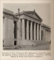 Entrance of New Tennessee War Memorial at Nashville, showing gigantic Indiana Limestone Columns