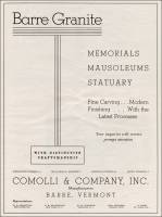 A. Park, St. Louis, Missouri, Representative of Comolli & Co., Inc., Barre, Vermont, Aug. 1934 advertisement