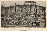 Plate V. Fig. 1. A view of the Weston Lime quarry.
