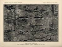 Burlington Limestone. View showing the occurrence of flint. Drill holes five feet apart.