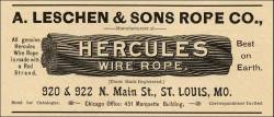 Broderick & Bascom Rope Co., St. Louis, Missouri, Dec. 1895 advertisement
