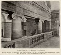 Marble Work in the Missouri State Capitol. Bridge between the Rotunda and Library