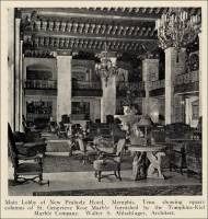Peabody Hotel Main Lobby, Memphis, Tennessee, circa March 1926