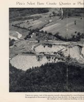 Left side of Pirie&rsquo;s Select Barre Granite Quarries aerial photo view (from 1930/1940s booklet)