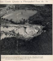Right side of Pirie&rsquo;s Select Barre Granite Quarries aerial photo view (from 1930/1940s booklet)