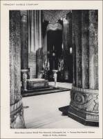 “Shrine Room , Indiana World War Memorial, Indianpolis, Ind. Vermont Red Marble Columns. Walker & Weeks, Architects.”